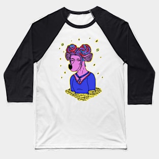 Calm Rat Girl with Space Buns Baseball T-Shirt